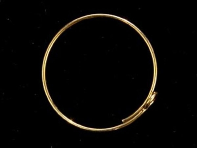 3/4 inch Bead Ear Hoop - Gold Finish | Base Metal Earring Findings