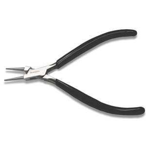 super fine round nose plier with spring 4.5 inch black | Tools