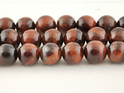 Red Tiger Eye 4mm round dark red | Red Tiger Eye
