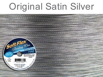 .014 (thin), 21 strand original satin silver Soft Flex Wire | Soft Flex Wire