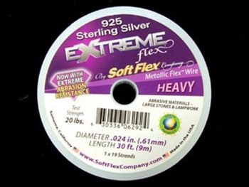 .024 (thick), 49 strand sterling silver, non tarnish, 19 strand Soft Flex Wire | Soft Flex Wire