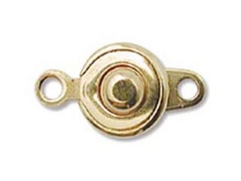 8mm Ball and Socket Clasp - Gold Finish - 10 Pack | Base Metal Jewelry Clasps | Findings