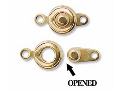 6mm Ball and Socket Clasp - Gold Finish - 10 Pack | Base Metal Jewelry Clasps | Findings