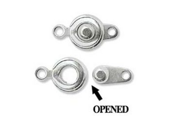 6mm Ball and Socket Clasp - Silver Finish - 10 Pack | Base Metal Jewelry Clasps | Findings