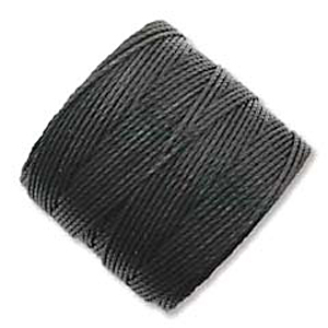 .5mm, extra-heavy #18 black Superlon bead cord | Superlon bead cord