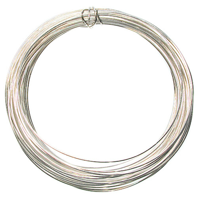 20 Gauge Round Sterling Silver Dead Soft Metal Wire - 5 Feet | Metal Wire for Wire-twisting and Wire-wrapping Jewelry and Crafts