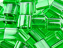 Japanese Miyuki Tila Bead - Green - Transparent Finish | Glass Seed Beads