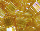 Japanese Miyuki Tila Bead - Light Topaz AB - Transparent Iridescent Finish | Glass Seed Beads