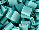 Japanese Miyuki Tila Bead - Turquoise Green AB - Opaque Iridescent Matte Finish | Glass Seed Beads