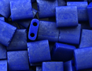 Japanese Miyuki Tila Bead - Cobalt - Opaque Matte Luster Finish | Glass Seed Beads