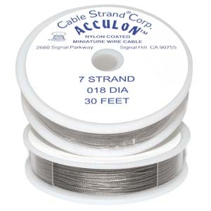 .018 (thick), 7 strand clear (grey) Tigertail (cable) | Tigertail (cable)