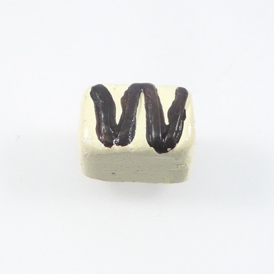 Approximately 10mm Chocolate Petit Fours Hand-painted Clay Bead | Natural Beads