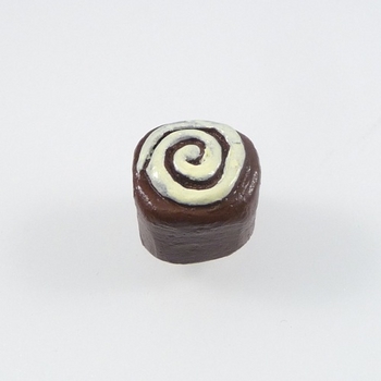 Approximately 10mm Chocolate Petit Fours Hand-painted Clay Bead | Natural Beads