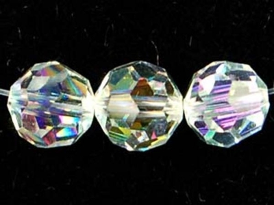 Specialty Beads Vintage German Crystal 8mm faceted round crystal aurore boreale | Vintage German Crystal