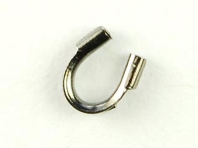 Gunmetal Cable Guard with .021mm Hole for Fine Cable - 36 Pack | Base Metal Findings for Making Jewelry