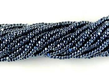 Czech Charlotte Glass Seed Bead Size 13 - Gunmetal - Opaque Finish