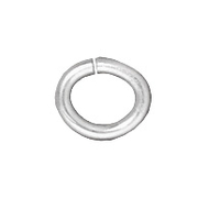 Image lead free pewter 6 x 4.5mm - 20g oval jumpring jumpring silver finish