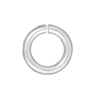 Image brass 8mm with 5mm I.D. - 16g open jumpring jumpring silver finish