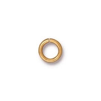 Image brass 8mm with 5mm I.D. - 16g open jumpring jumpring gold finish