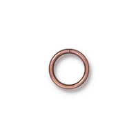 Image copper 10mm with 8mm I.D. - 18g open jumpring jumpring antique copper finish