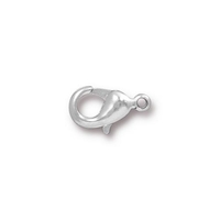 Image brass 7 x 12mm lobster claw clasp silver finish