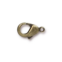 Image brass 9 x 15mm lobster claw clasp antique brass finish