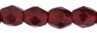 Image Czech Pressed Glass 3mm faceted round Garnet transparent