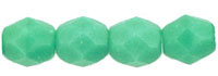 Image Czech Pressed Glass 4mm faceted round Turquoise opaque