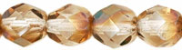 Image Czech Pressed Glass 6mm faceted round Crystal Celsian transparent luster