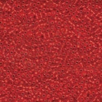 Image Seed Beads Miyuki Seed size 11 flame red silver lined matte