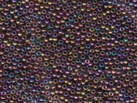 Image Seed Beads Miyuki Seed size 11 purple gold iris metallic