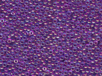 Image Seed Beads Miyuki Seed size 11 aqua w/purple color lined