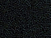 Image Seed Beads Miyuki Seed size 11 black ab opaque iridescent matte