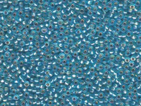 Image Seed Beads Miyuki Seed size 11 aqua ab color lined iridescent