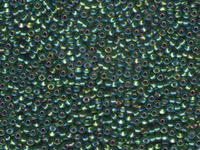 Image Seed Beads Miyuki Seed size 11 olive ab color lined iridescent