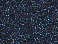 Image Seed Beads Miyuki Seed size 11 blue zircon (dyed) silver lined