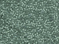 Image Seed Beads Miyuki Seed size 11 grey w/slate blue color lined semi-matte