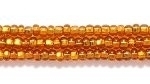 Image Seed Beads Czech Seed size 11 dark topaz brown silver lined