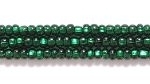 Image Seed Beads Czech Seed size 11 dark green silver lined