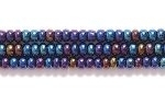 Image Seed Beads Czech Seed size 11 blue opaque iridescent