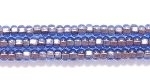 Image Seed Beads Czech Seed size 11 light sapphire blue copper lined transparent