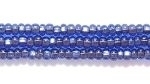Image Seed Beads Czech Seed size 11 sapphire blue copper lined transparent