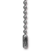 Image stainless steel 2.4mm, 30 inch ball chain with clasp silver