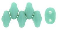 Image Seed Beads Czech MiniDuo 2 x 4mm turquoise opaque