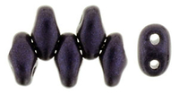 Image Seed Beads Czech MiniDuo 2 x 4mm dark purple metallic suede