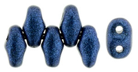 Image Seed Beads Czech MiniDuo 2 x 4mm blue metallic suede