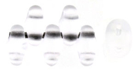 Image Seed Beads Czech MiniDuo 2 x 4mm crystal matte matte transparent