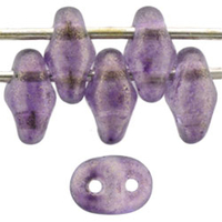 Image Seed Beads Czech SuperDuo 2 x 5mm regal purple halo