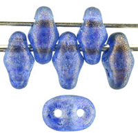 Image Seed Beads Czech SuperDuo 2 x 5mm ultramarine blue halo