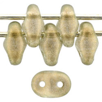 Image Seed Beads Czech SuperDuo 2 x 5mm linen halo